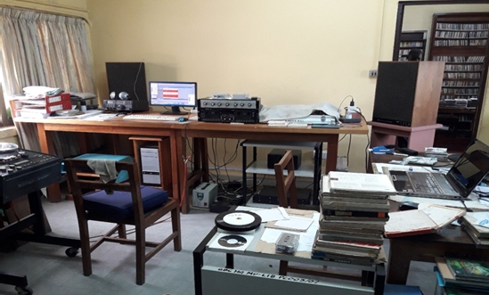 Audio digitization laboratory at GBC Gram Library